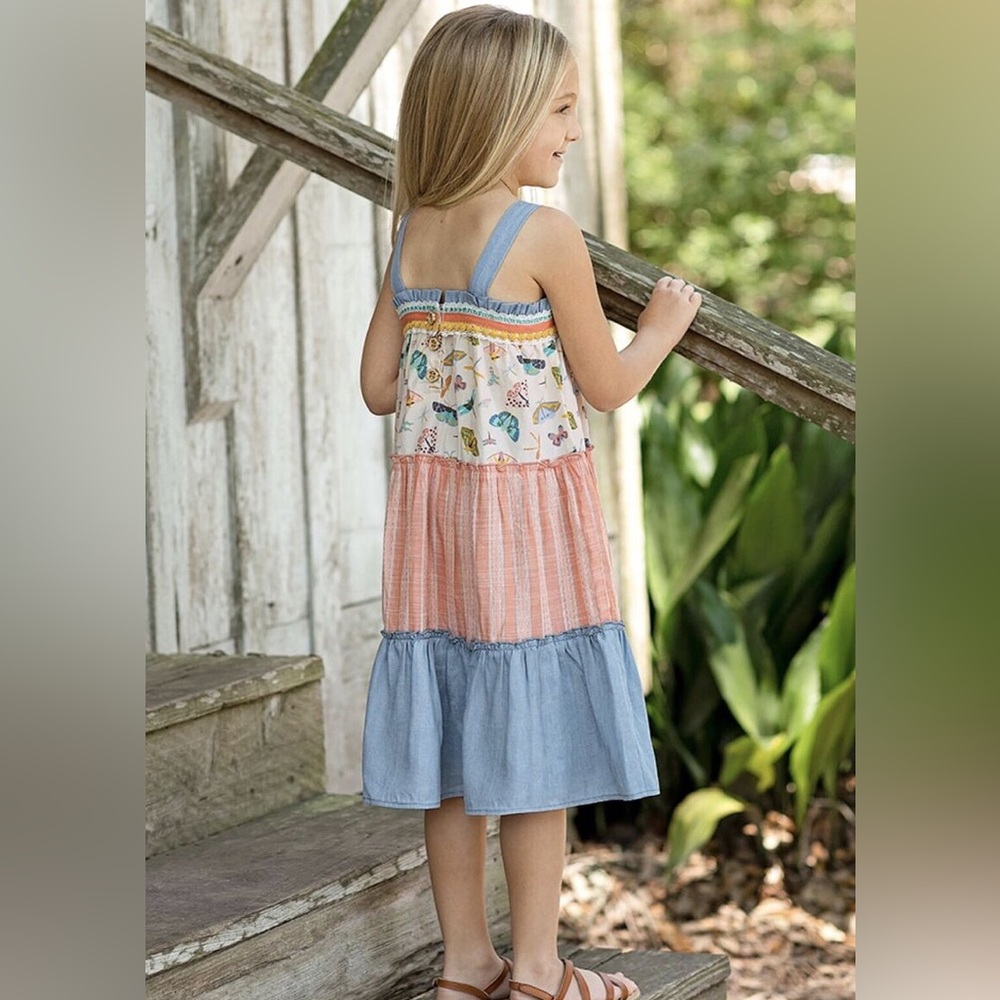 Matilda Jane Blue Size 8 HTF Multicolor Dress NWOT